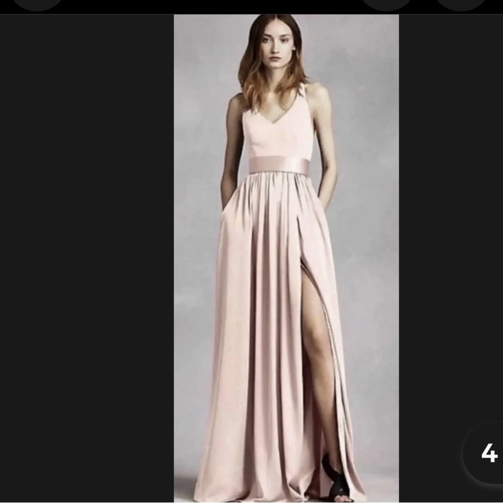 New White By Vera Wang Women's Long Pale Pink Gown size 6